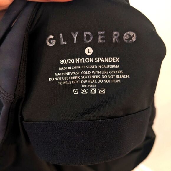 Glyder Pure Bodysuit Black Gray Tie Dye Yoga Leggings Spandex Bra Jumpsuit - Picture 7 of 7